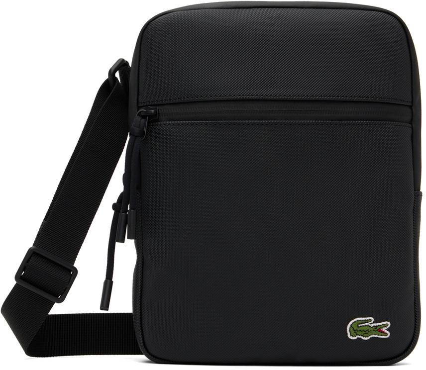 商品Lacoste|Black Embroidered Crossbody Bag,价格¥723,第1张图片