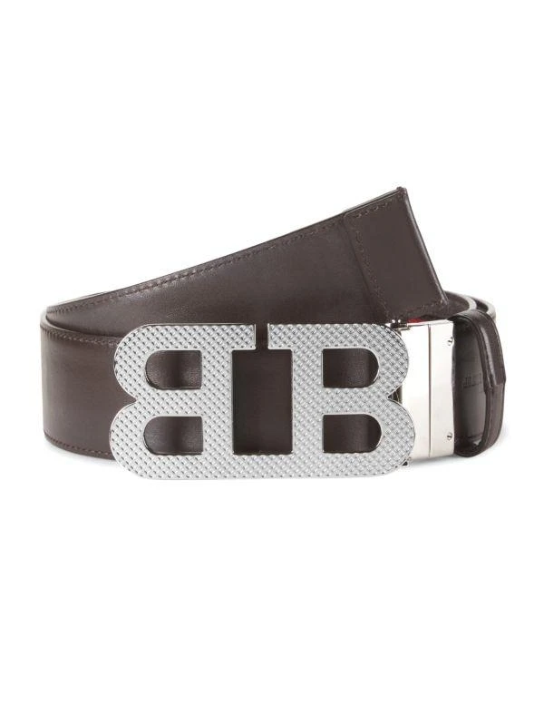 商品Bally|Mirror BB Stripe Leather Textile Belt,价格¥1269,第2张图片详细描述