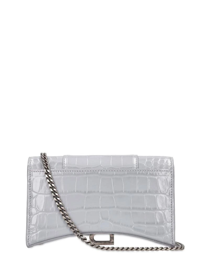 商品Balenciaga|Hourglass Embossed Leather Chain Wallet,价格¥13416,第5张图片详细描述