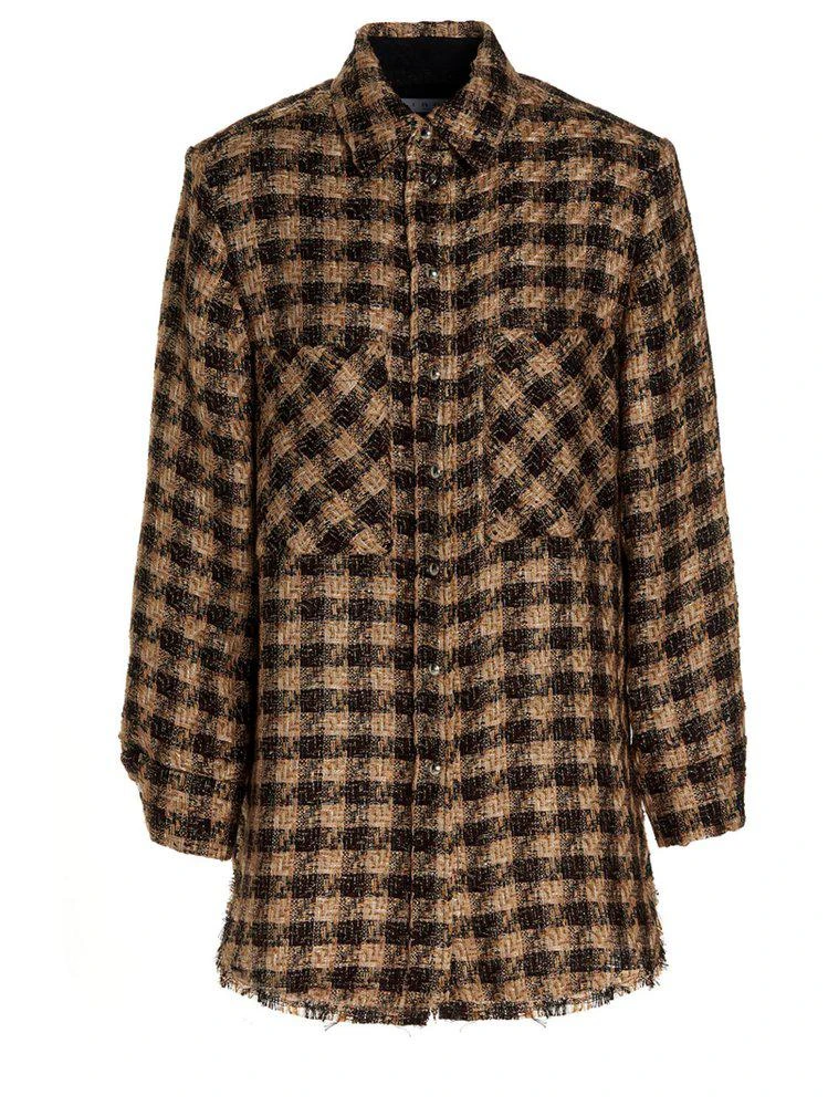 商品IRO|Iro Suarez Checked Tweed Overshirt Jacket,价格¥1806,第1张图片