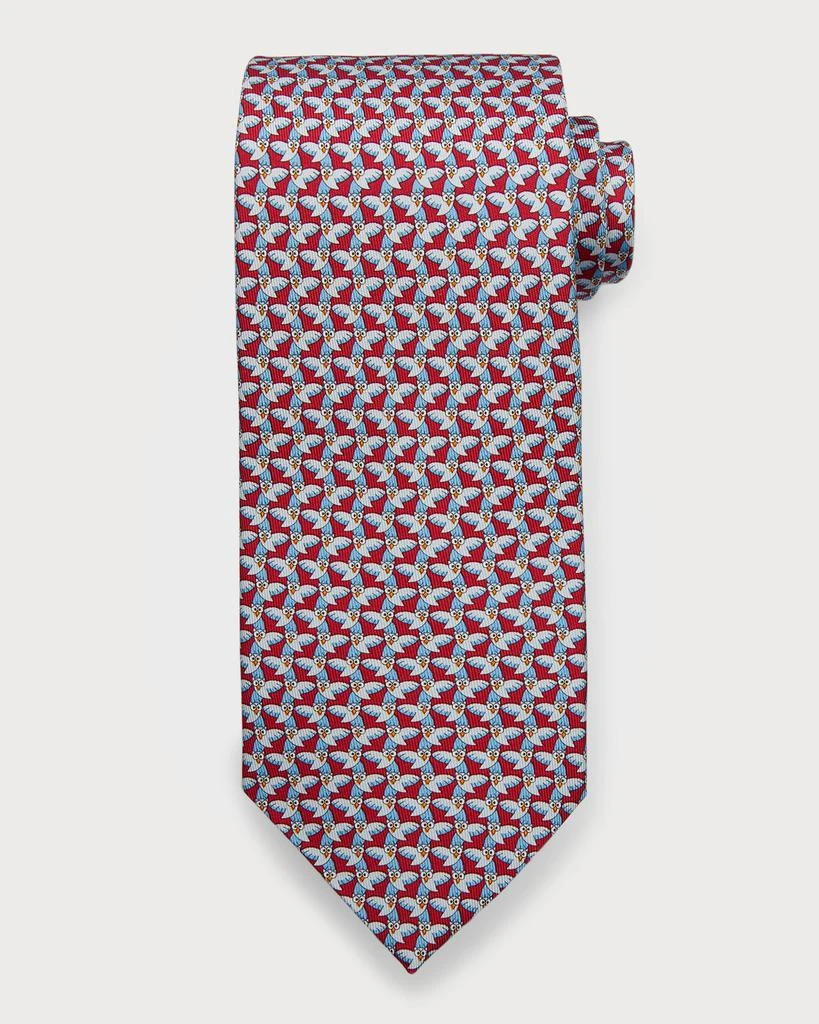 商品Salvatore Ferragamo|Men's 4-Paulo Owl-Print Silk Tie,价格¥1620,第1张图片