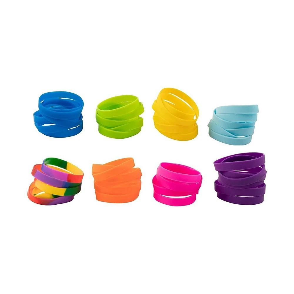 商品Blue Panda|Silicone Bracelet - 48-Pack Blank Rubber Wristbands for Sports Teams, Games, Kids Play, Party Favors, 8 Colors, Circumference: 8.1 Inches, Width: 0.4 Inches,价格¥105,第1张图片