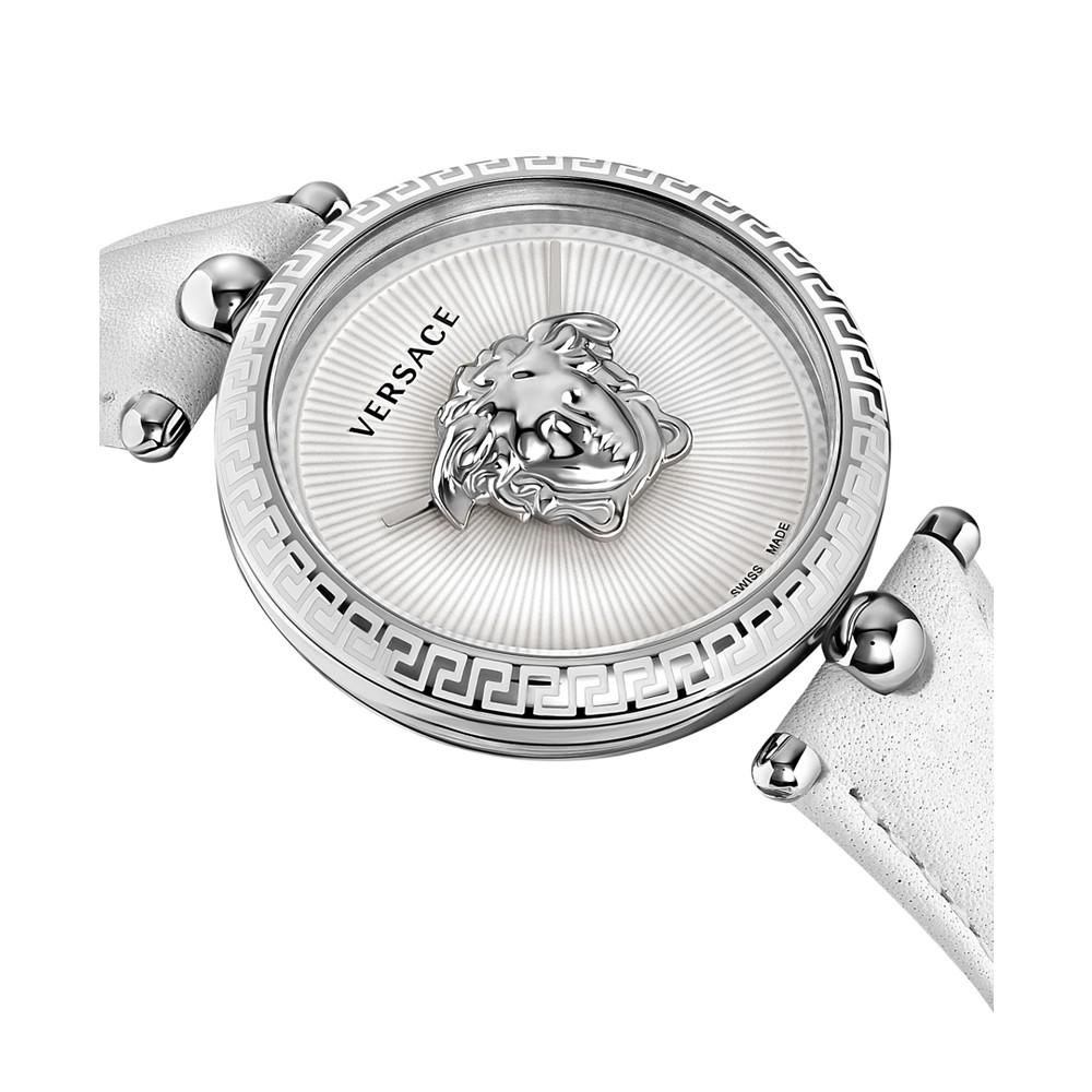 Women's Swiss Palazzo Empire White Leather Strap Watch 39mm商品第3张图片规格展示