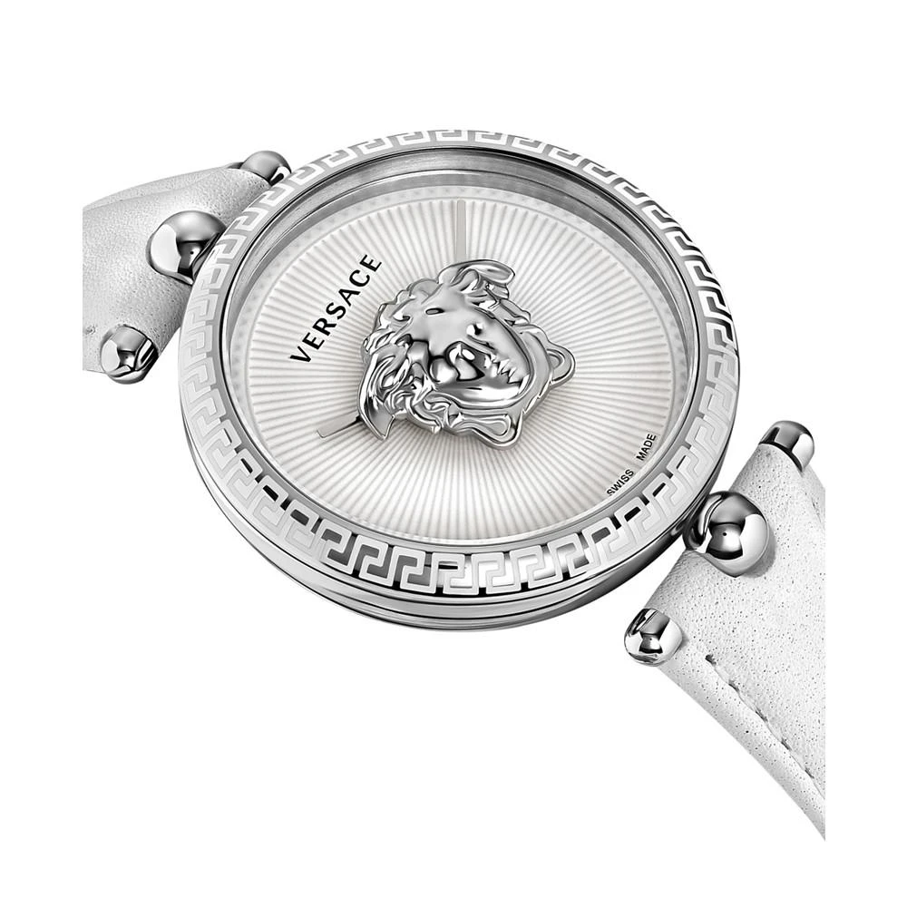 商品Versace|Women's Swiss Palazzo Empire White Leather Strap Watch 39mm,价格¥9688,第3张图片详细描述