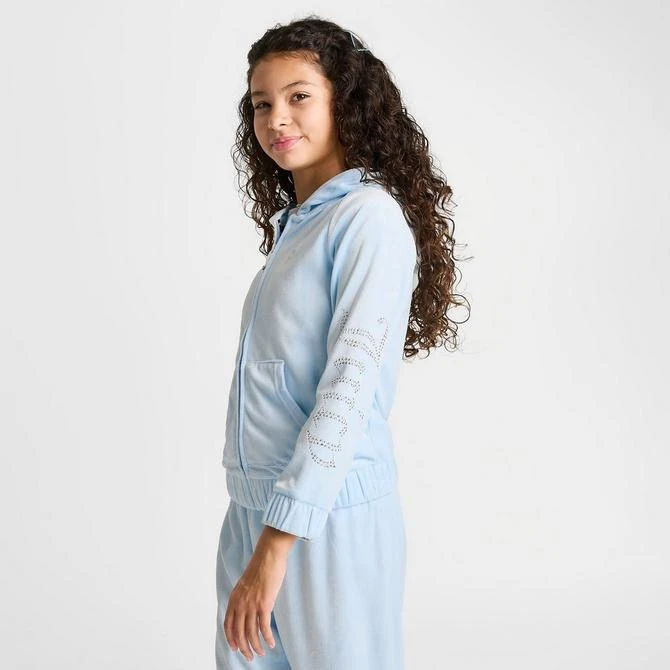 商品Timberland|Girls' Juicy Couture Plush Velour Full-Zip Hoodie,价格¥220,第3张图片详细描述