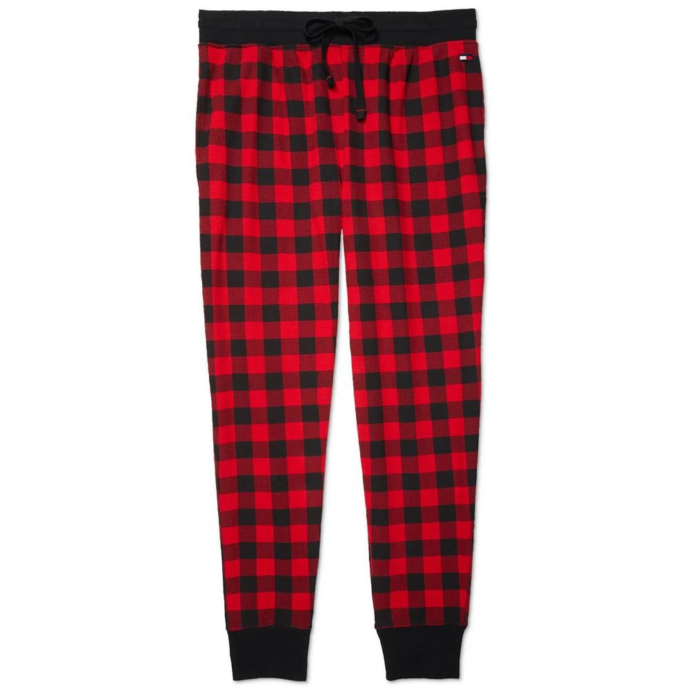 商品Tommy Hilfiger|Men's Plaid Waffle-Knit Jogger Pajama Pants,价格¥98,第1张图片