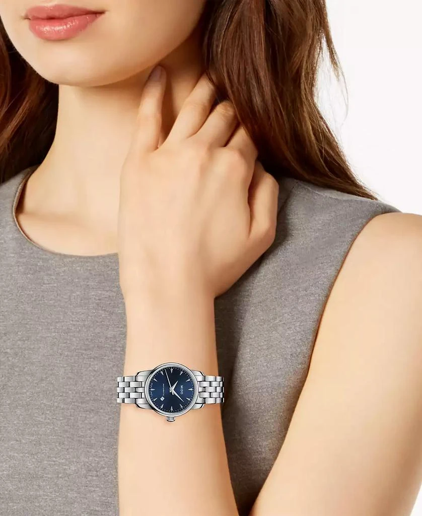 商品MIDO|Women's Swiss Automatic Baroncelli Stainless Steel Bracelet Watch 29mm,价格¥7114,第2张图片详细描述