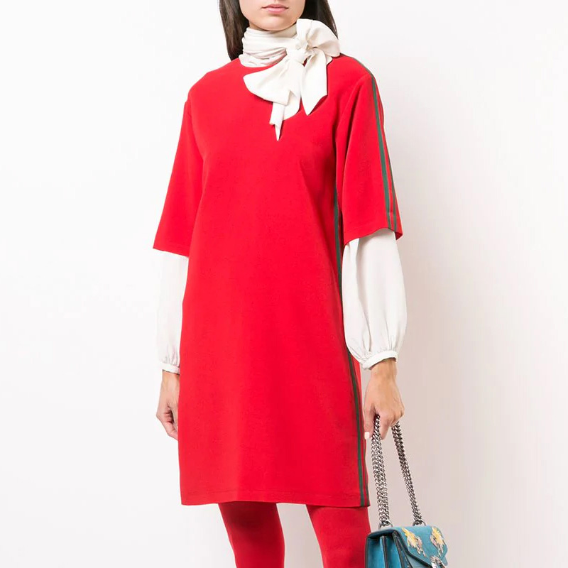GUCCI 红色女士连衣裙 528977-KR01-6100商品第2张图片规格展示