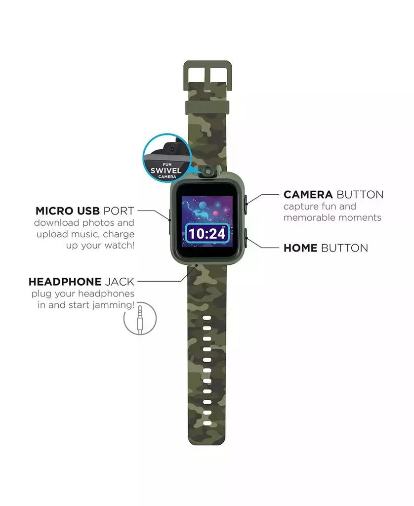 商品Playzoom|Kid's 2 Olive Camouflage Print Tpu Strap Smart Watch,价格¥190,第4张图片详细描述