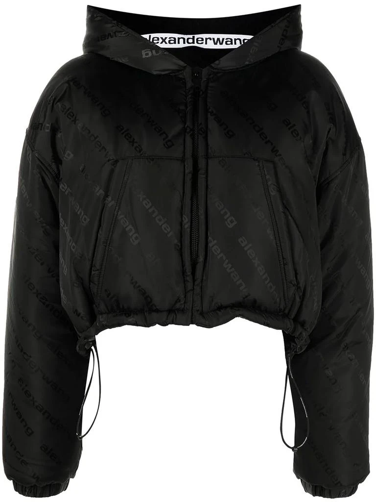 商品Alexander Wang|Black nylon short down jacket,价格¥4433,第1张图片