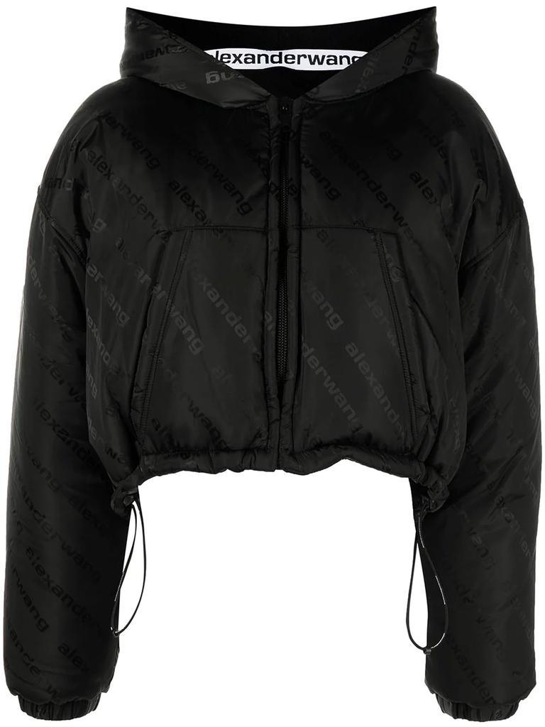商品Alexander Wang|Black nylon short down jacket,价格¥4598,第1张图片