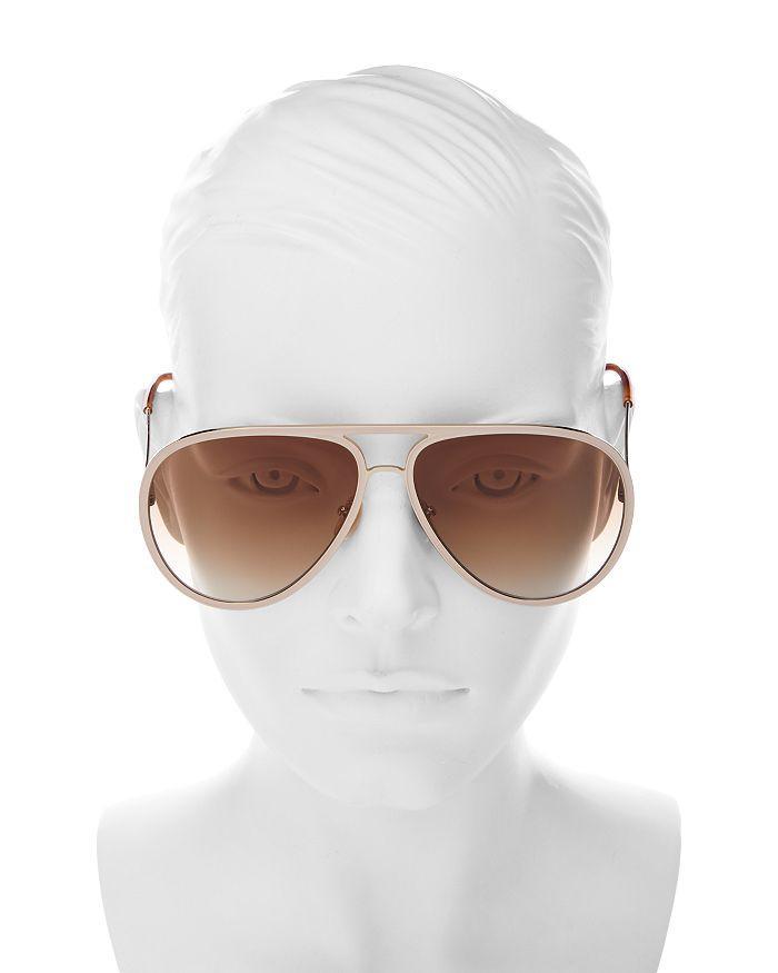 商品Chloé|Women's Brow Bar Aviator Sunglasses, 63mm,价格¥3341,第4张图片详细描述