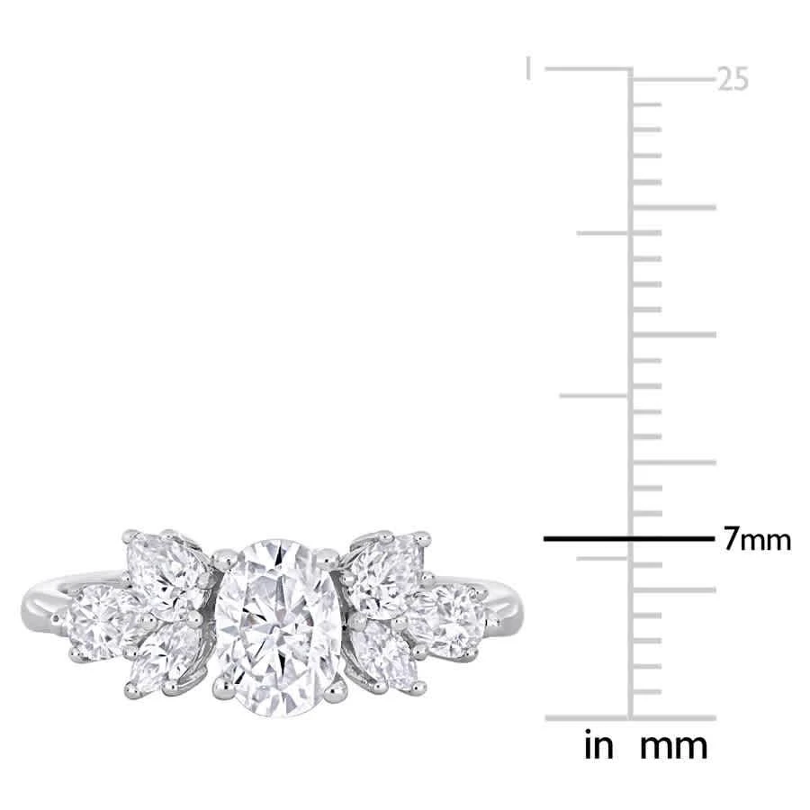 商品Amour|2 CT TGW Created Moissanite-White Fashion Ring 10k White Gold,价格¥3000,第3张图片详细描述