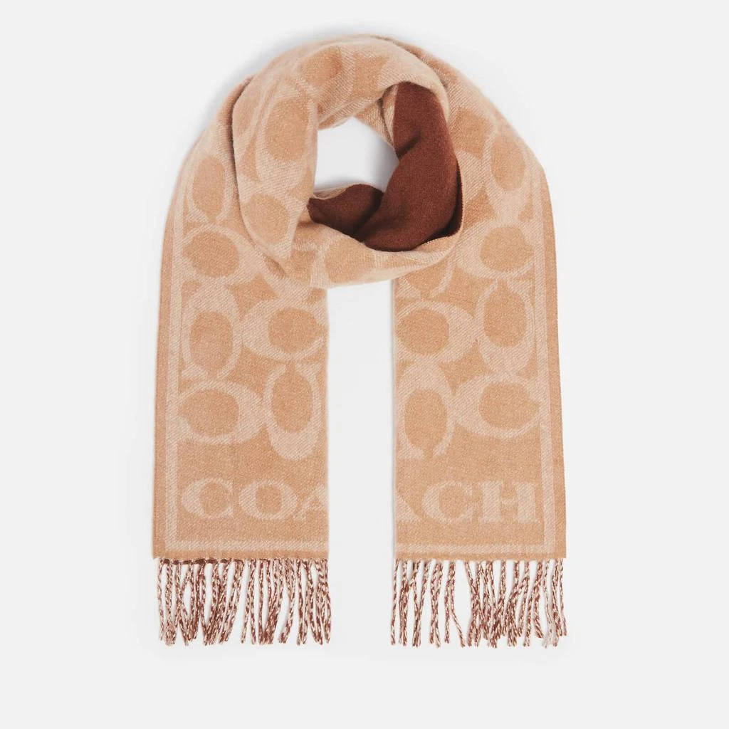 商品Coach|Coach Eve Signature C Reversible Muffler Cashmere-Jacquard Scarf,价格¥2386,第1张图片