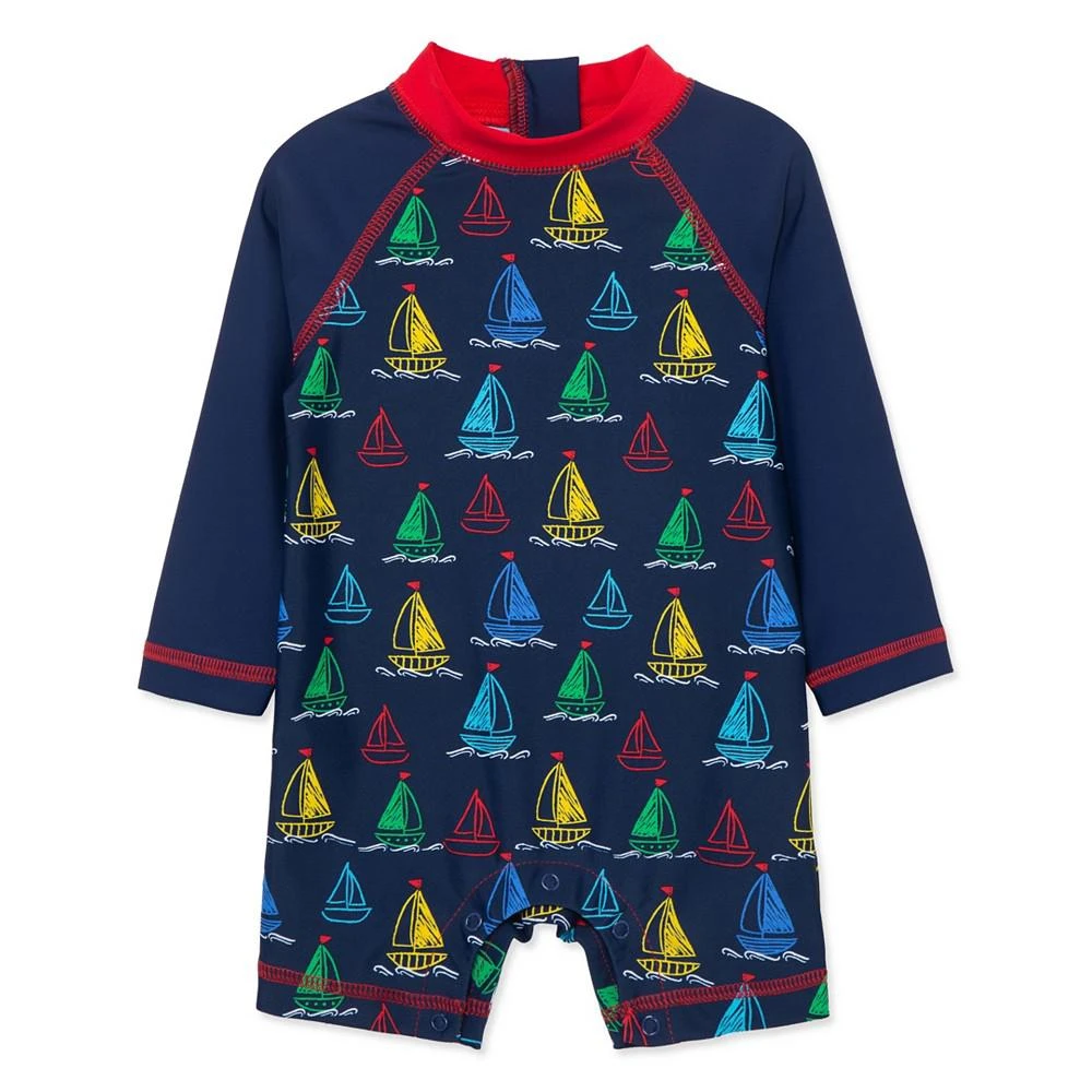 商品Little Me|Baby Boys Boat Long Sleeve Rash Guard Swimsuit,价格¥268,第1张图片