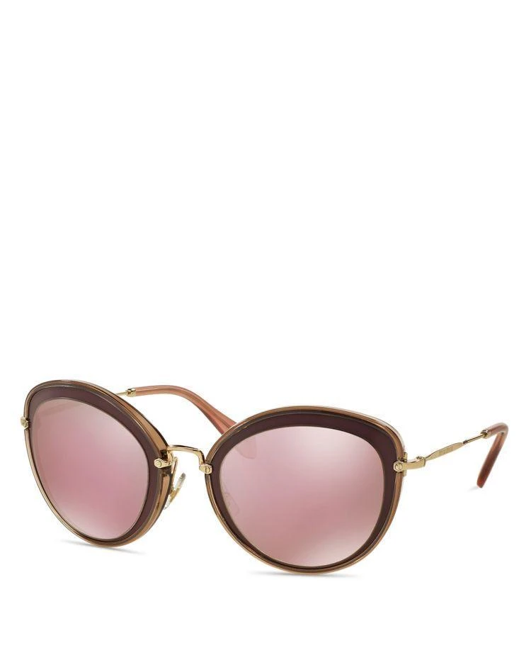 商品Miu Miu|Mirrored Round Sunglasses, 54mm,价格¥2430,第2张图片详细描述