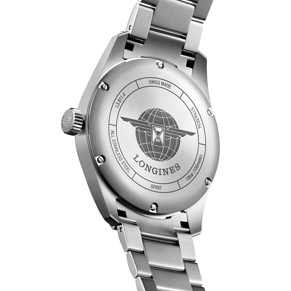 商品Longines|Men's Swiss Automatic Silver-Tone Stainless Steel Bracelet Watch 42mm,价格¥16576,第4张图片详细描述