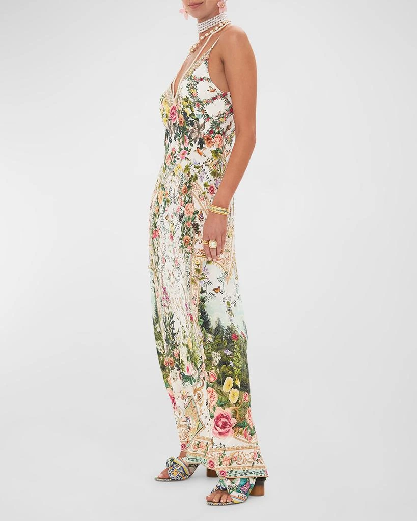 商品Camilla|Bias Silk Full-Length V-Neck Slip Dress,价格¥4919,第5张图片详细描述