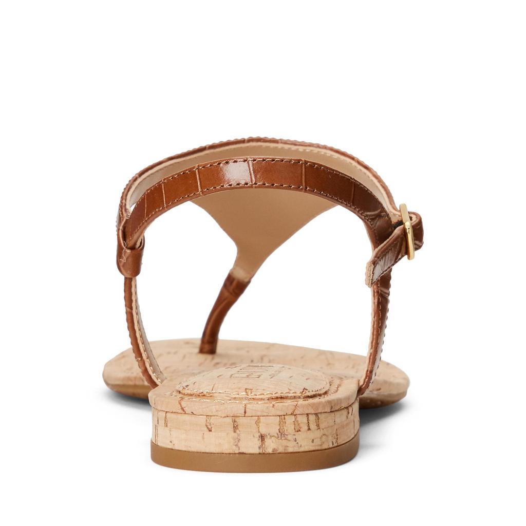 Ellington Crocodile-Embossed Leather Sandal商品第4张图片规格展示
