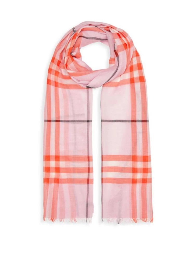 商品Burberry|Giant Check Wool & Silk Scarf,价格¥1743,第1张图片