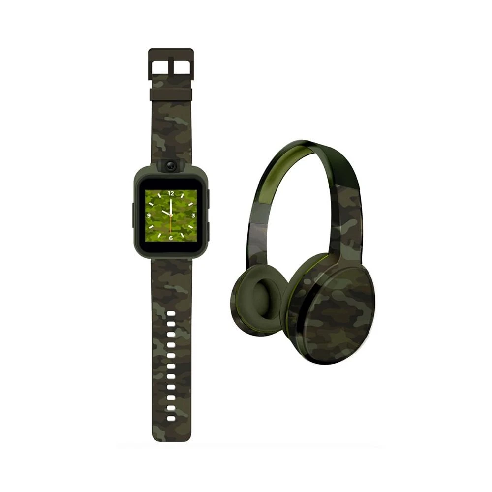 商品Playzoom|Kid's Green Camouflage Print Tpu Strap Smart Watch with Headphones Set 41mm,价格¥673,第2张图片详细描述