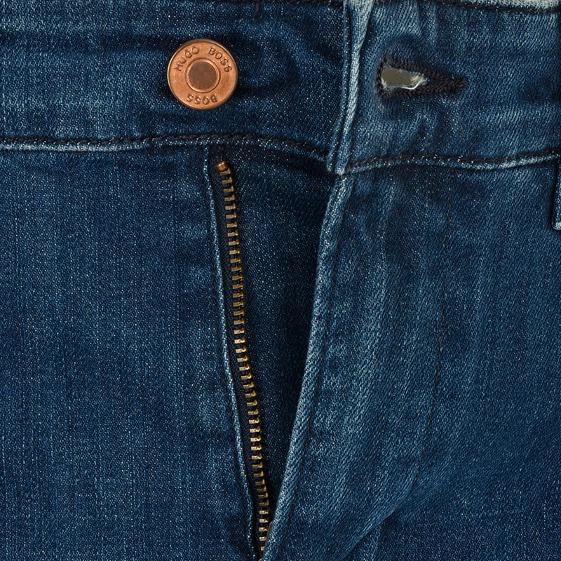 Hugo Boss 雨果博斯 新款男士棉质蓝色运动休闲时尚牛仔裤长裤 C-DELAWARE1-17S-0525-423 商品