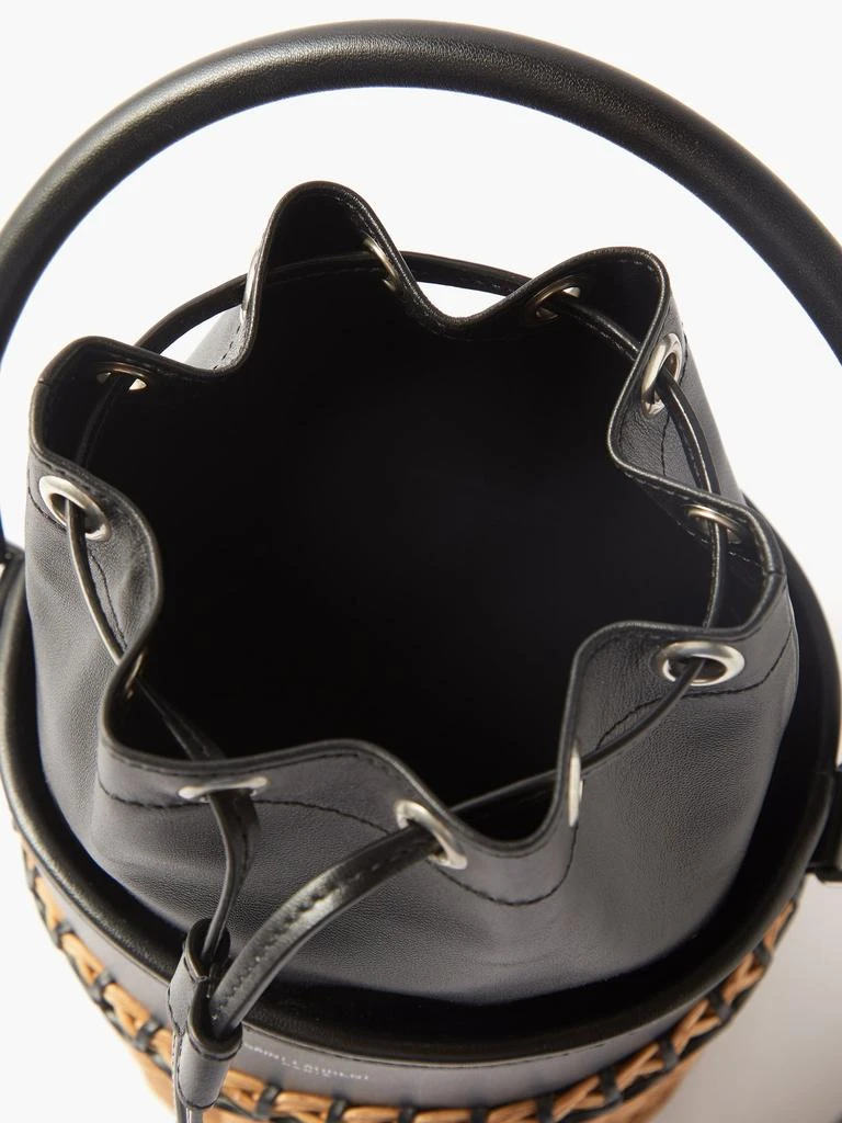 商品Yves Saint Laurent|Bahia leather and wicker bucket bag,价格¥19170,第5张图片详细描述