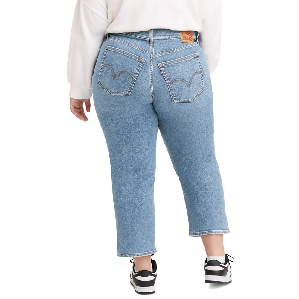 商品Levi's|Trendy Plus Size Wedgie Straight-Leg Jeans,价格¥206,第4张图片详细描述