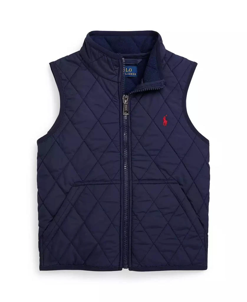商品Ralph Lauren|Toddler and Little Boys 2-7 Fleece-Lined Quilted Vest,价格¥509,第1张图片