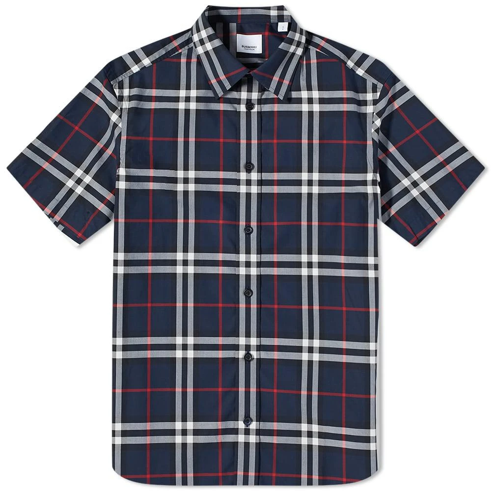 商品Burberry|Burberry Short Sleeve Caxton Check Shirt,价格¥3120,第1张图片