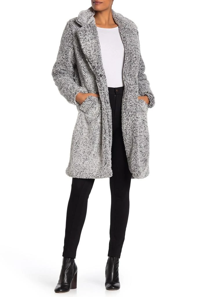 商品Lucky Brand|Missy Long Faux Shearling Teddy Coat,价格¥399,第1张图片详细描述