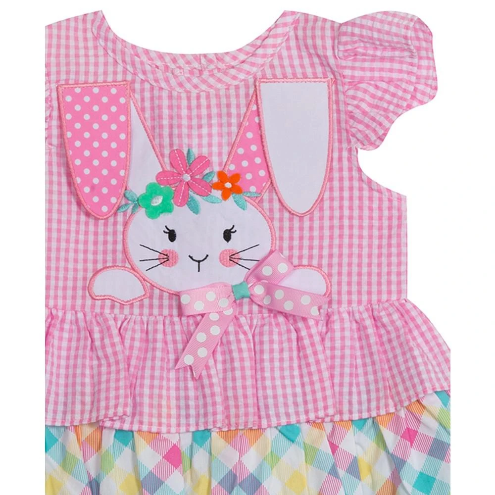 商品Rare Editions|Toddler Girls Seersucker Bodice Mix Print Ruffled Short Sleeve Top and Leggings Set, 2-Piece,价格¥209,第3张图片详细描述