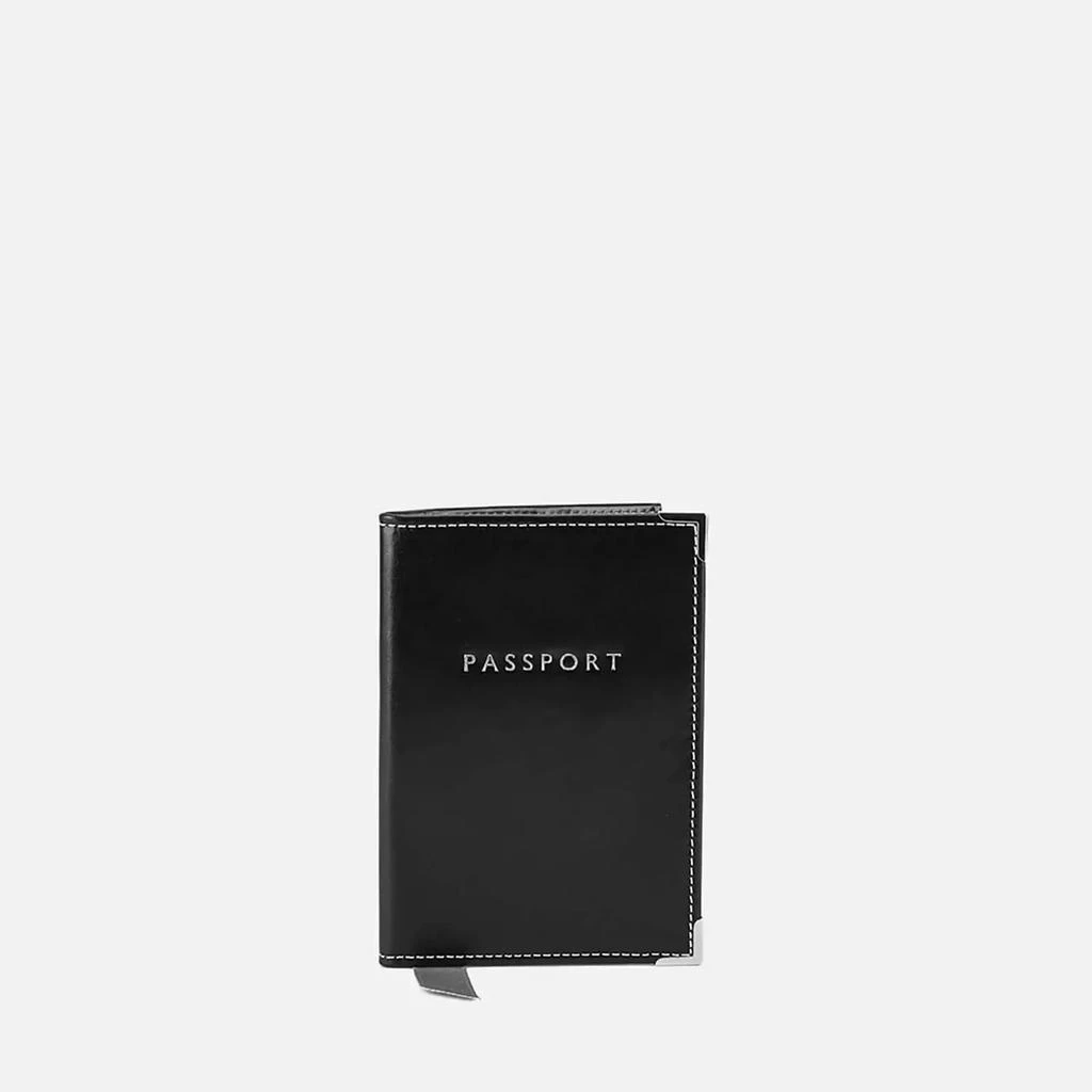 商品Aspinal of London|Aspinal of London Plain "Passport" Cover - Black EBL,价格¥169,第1张图片