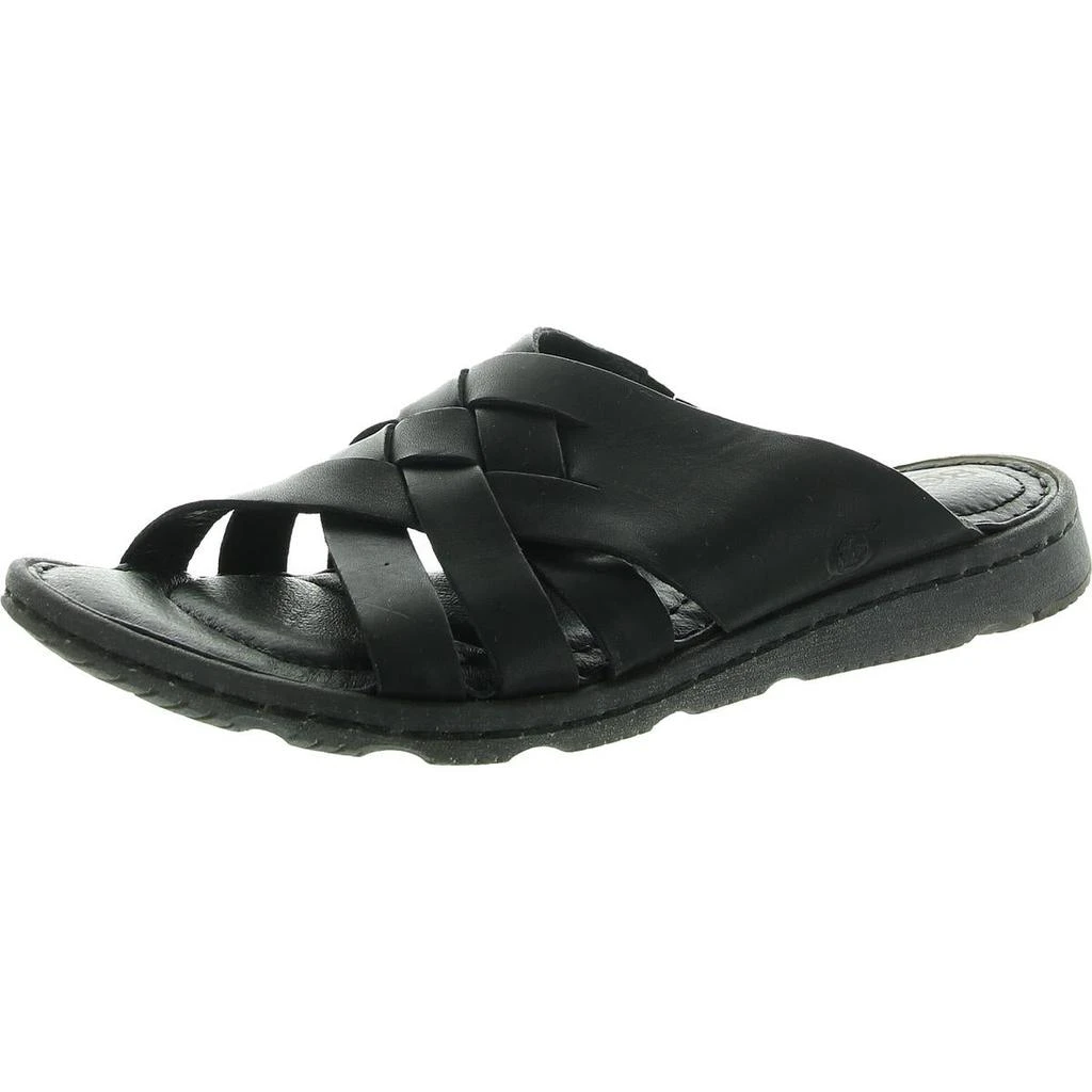 商品Born|Born Womens Tarpon Criss-Cross Leather Flatform Sandals,价格¥213,第3张图片详细描述