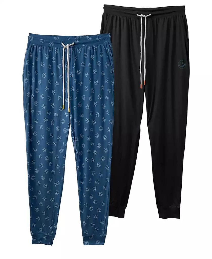 商品Joe Boxer|Men's Fun All Over Print Lickys and Solid Jogger Pants, Pack of 2,价格¥210,第1张图片