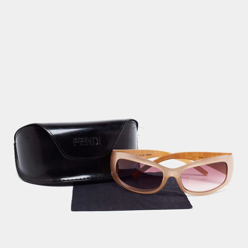 商品[二手商品] Fendi|Fendi Metallic/Brown Gradient FS299 264 Rectangle Sunglasses,价格¥1307,第4张图片详细描述