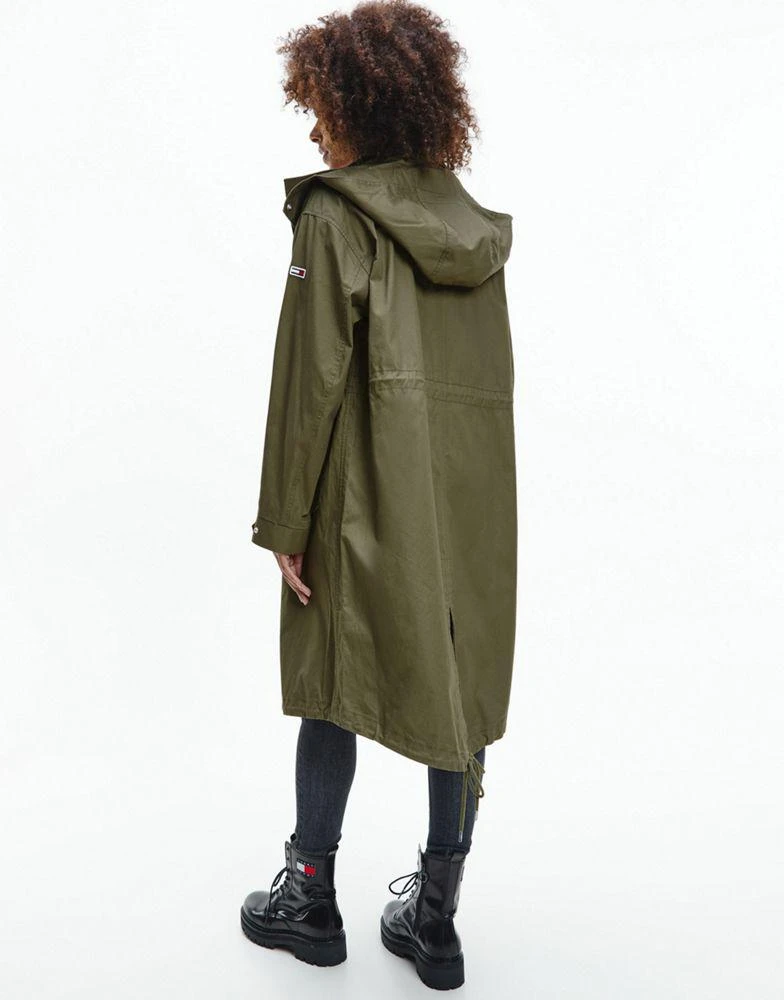 商品Tommy Hilfiger|Tommy Jeans hooded parka in olive green,价格¥1295,第3张图片详细描述