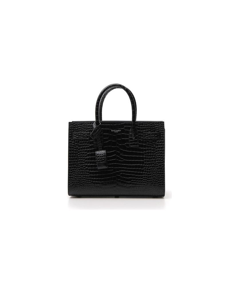 商品Yves Saint Laurent|Croc Effect Small Sac De Jour Tote Bag,价格¥15120,第1张图片