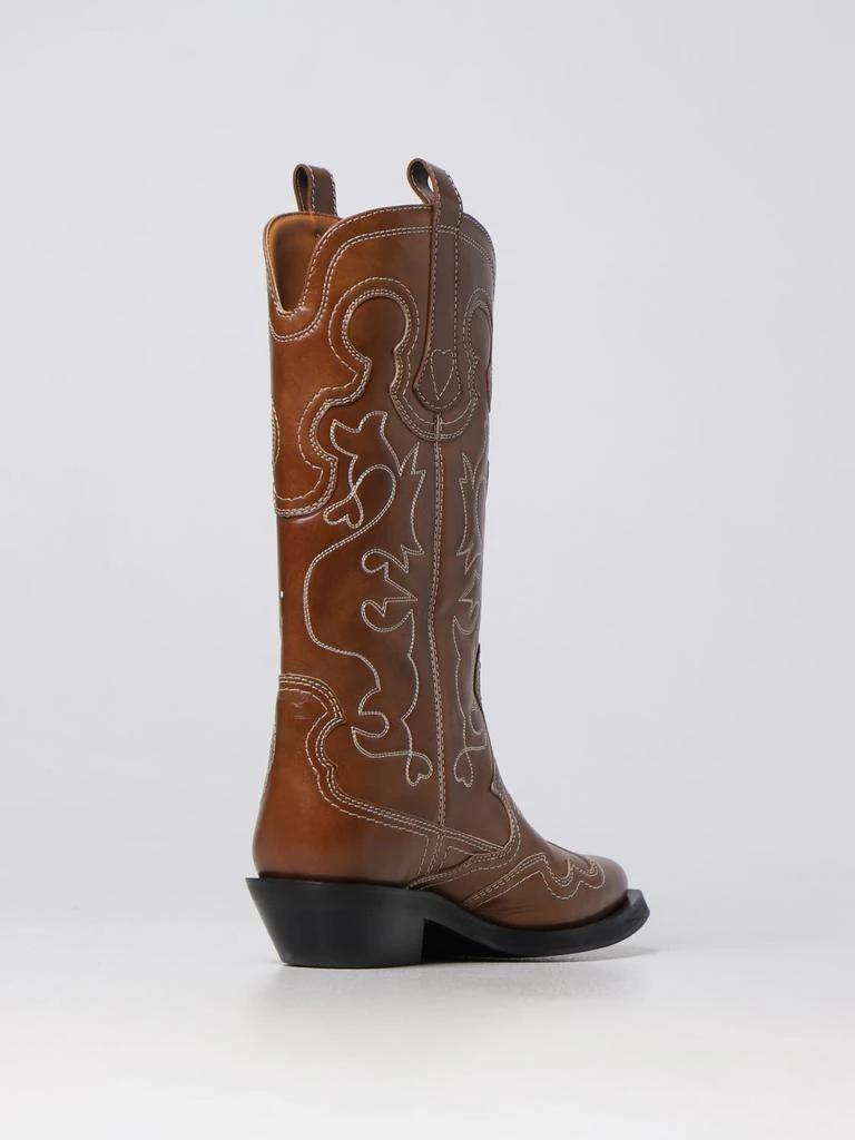 商品Ganni|Ganni embroidered leather western boots,价格¥3112,第3张图片详细描述