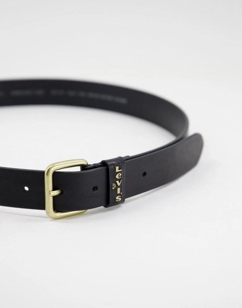 商品Levi's|Levi's leather logo belt loop belt in black,价格¥250,第2张图片详细描述