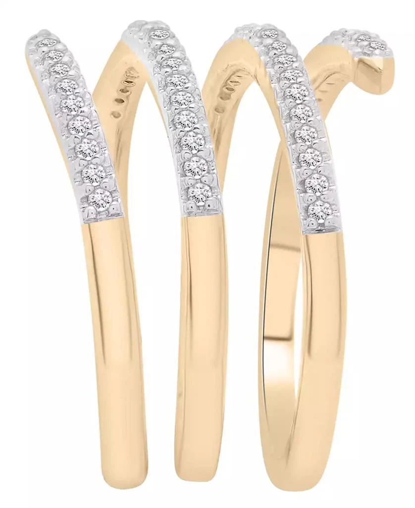 商品Wrapped|Spiral Diamond Ring (1/4 ct. t.w.) in 10K Yellow Gold, Created for Macy's,价格¥22041,第2张图片详细描述