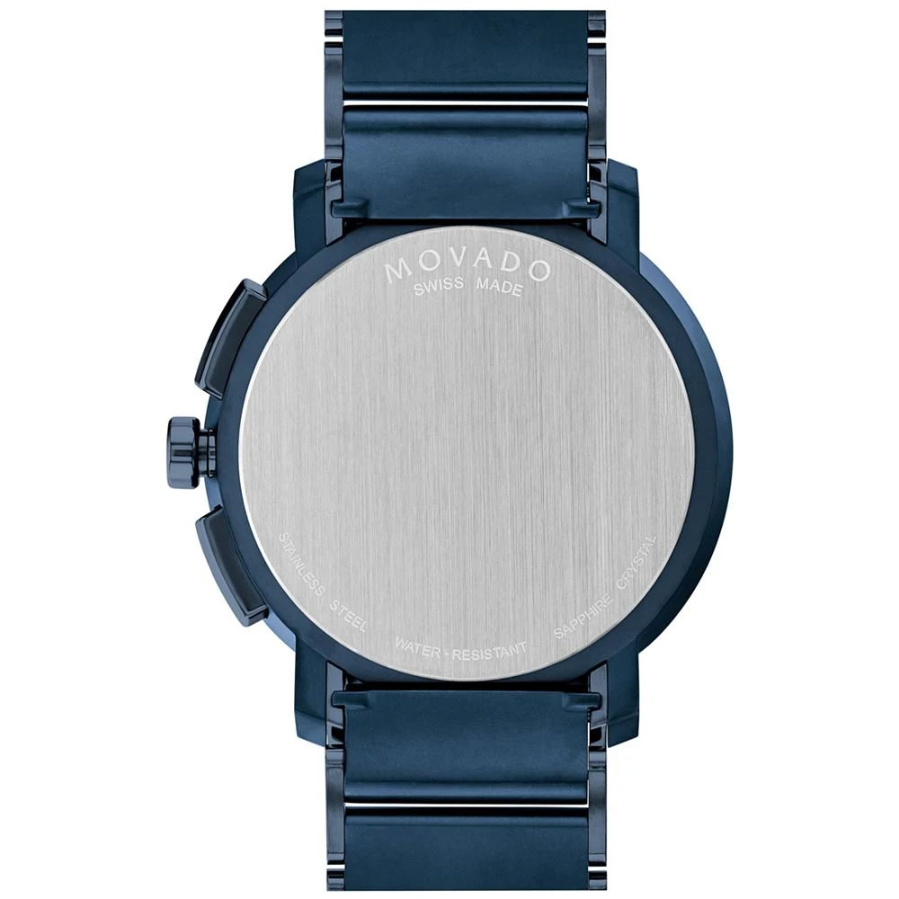 商品Movado|Strato Men's Swiss Blue Stainless Steel Bracelet Watch 44mm,价格¥16340,第3张图片详细描述