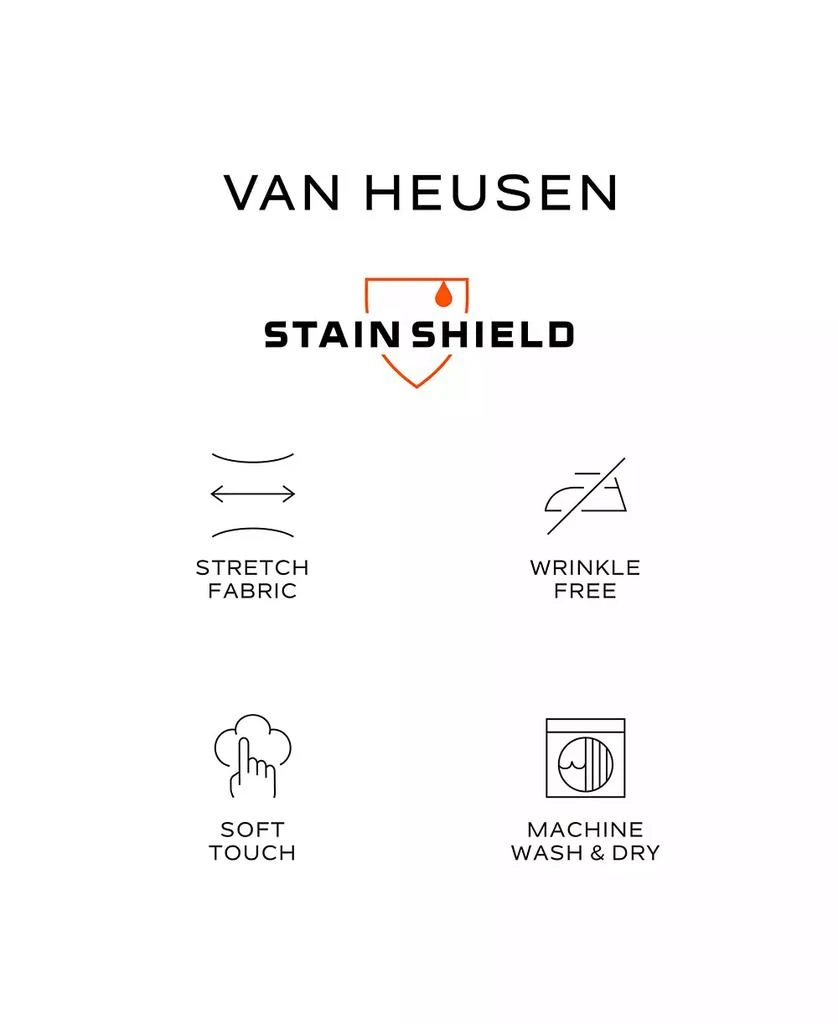 商品Van Heusen|Men's Stain Shield Regular Fit Dress Shirt,价格¥169,第3张图片详细描述