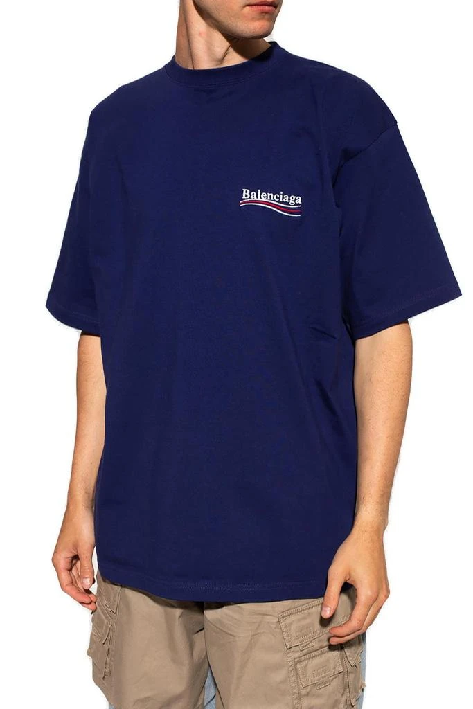 商品Balenciaga|Balenciaga Political Campaign Logo Printed Crewneck T-Shirt,价格¥3951,第2张图片详细描述