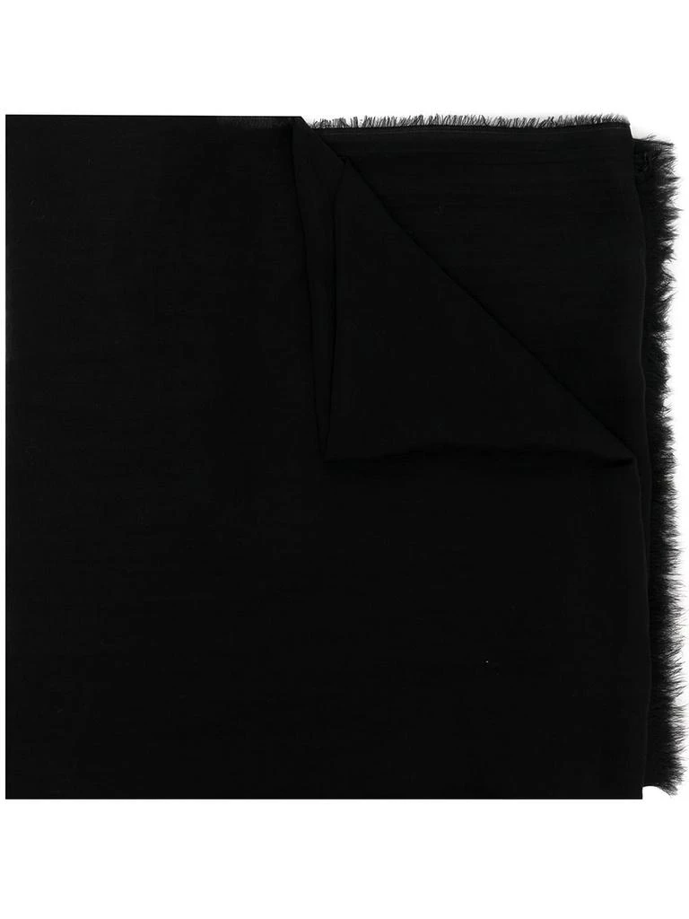 Destin frayed-hem knit scarf - men -  -  - Black 1