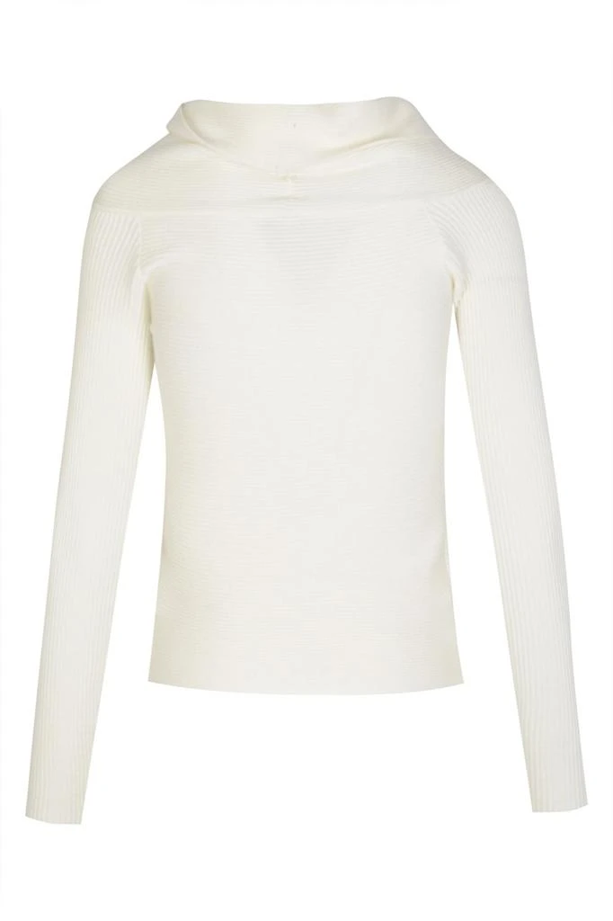 商品Armani|Jeans Women's Ribbed Pullover Cream,价格¥878,第2张图片详细描述