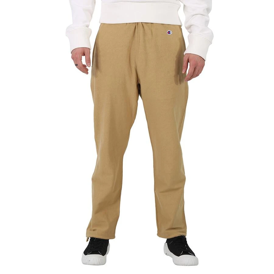 商品CHAMPION|Men's Beige Cotton Logo Long Sweatpants,价格¥233,第1张图片