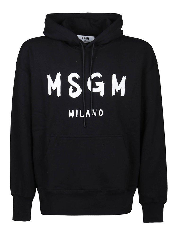 商品MSGM|MSGM Logo Printed Drawstring Hoodie,价格¥1261-¥1592,第1张图片