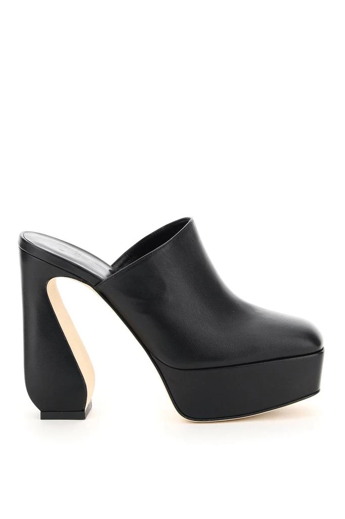 商品SI ROSSI|Si sergio rossi nappa platform mules,价格¥2586,第1张图片
