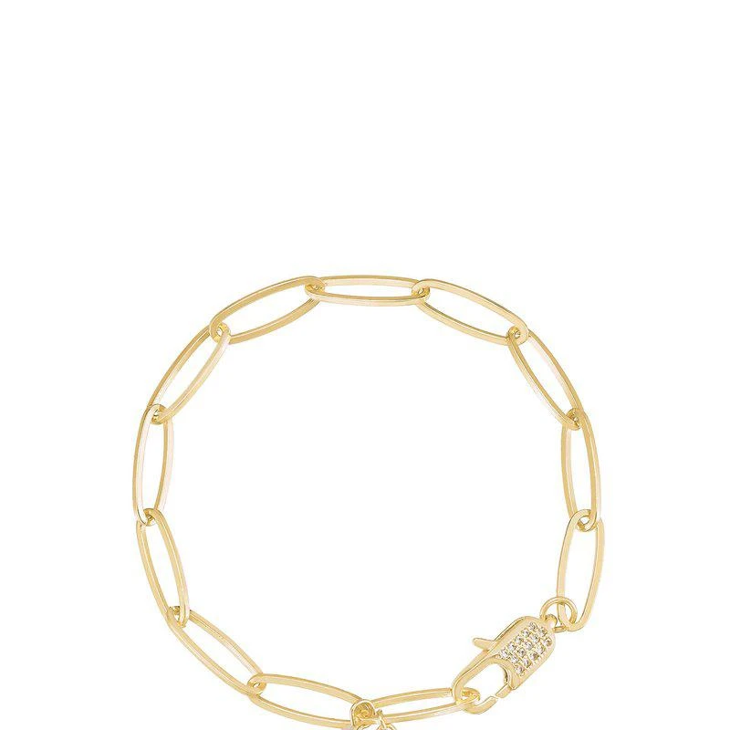 商品Ettika Jewelry|Ocean Secrets Pearl Charm 18k Gold Plated Chain Link Bracelet ONE SIZE ONLY,价格¥302,第1张图片